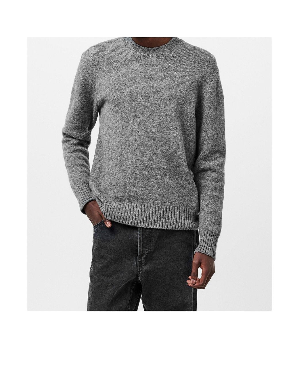 Dolce & Gabbana Gray Crew Neck Knit Sweater for men