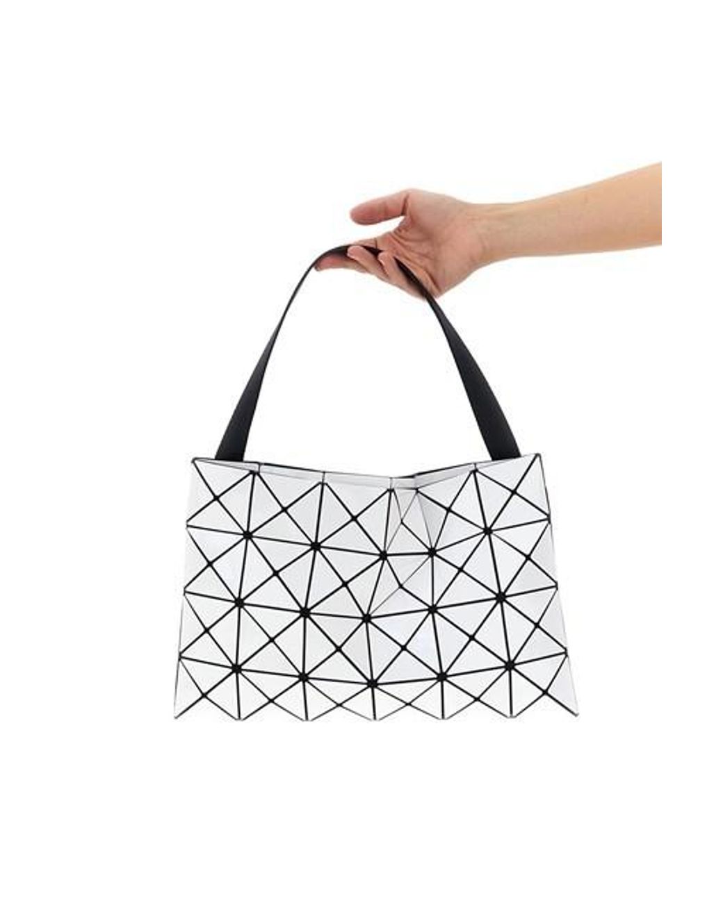 Issey Miyake Black Geometric Pattern Crossbody Bag