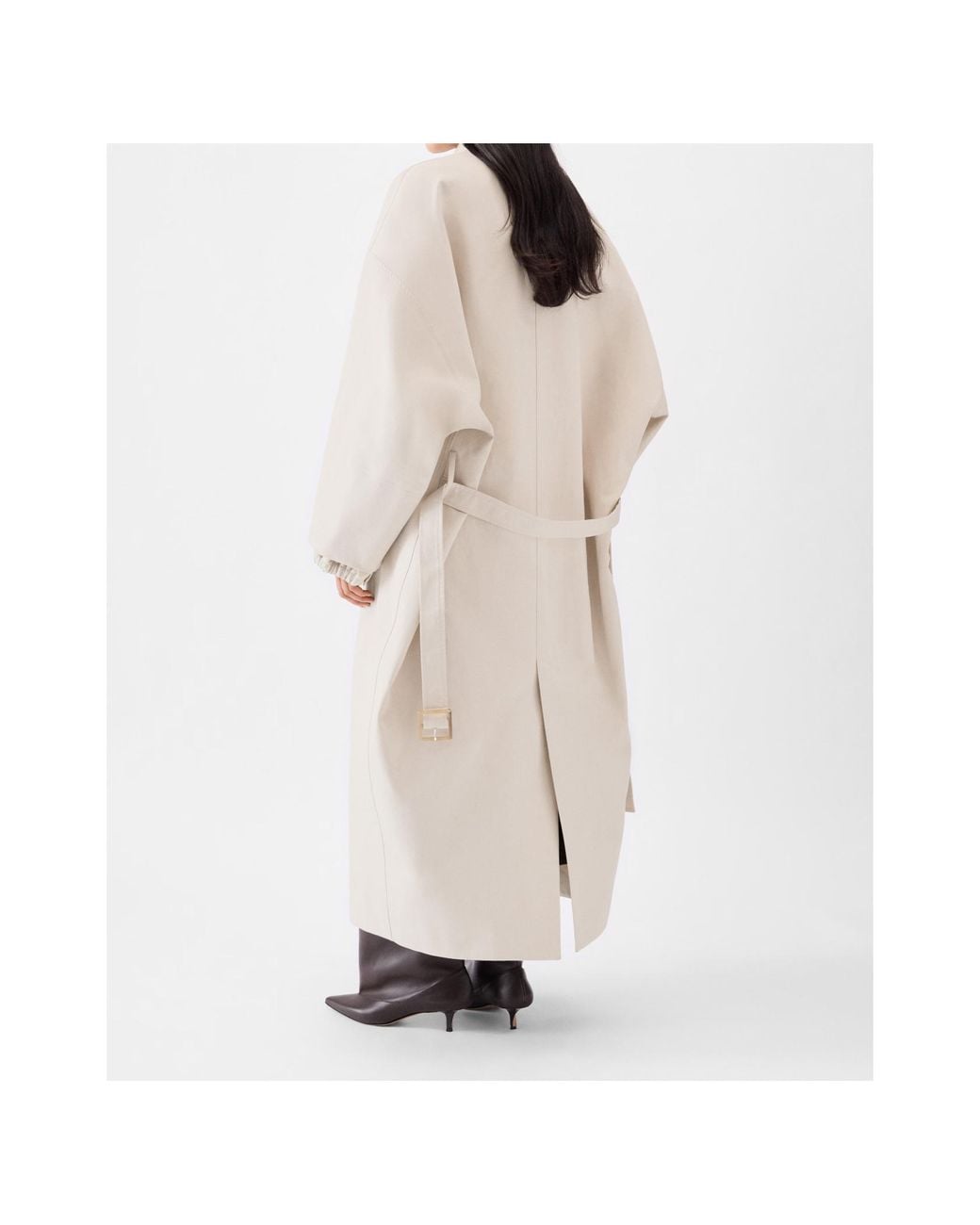 Jacquemus White Long-Sleeved Belted Trench Coat
