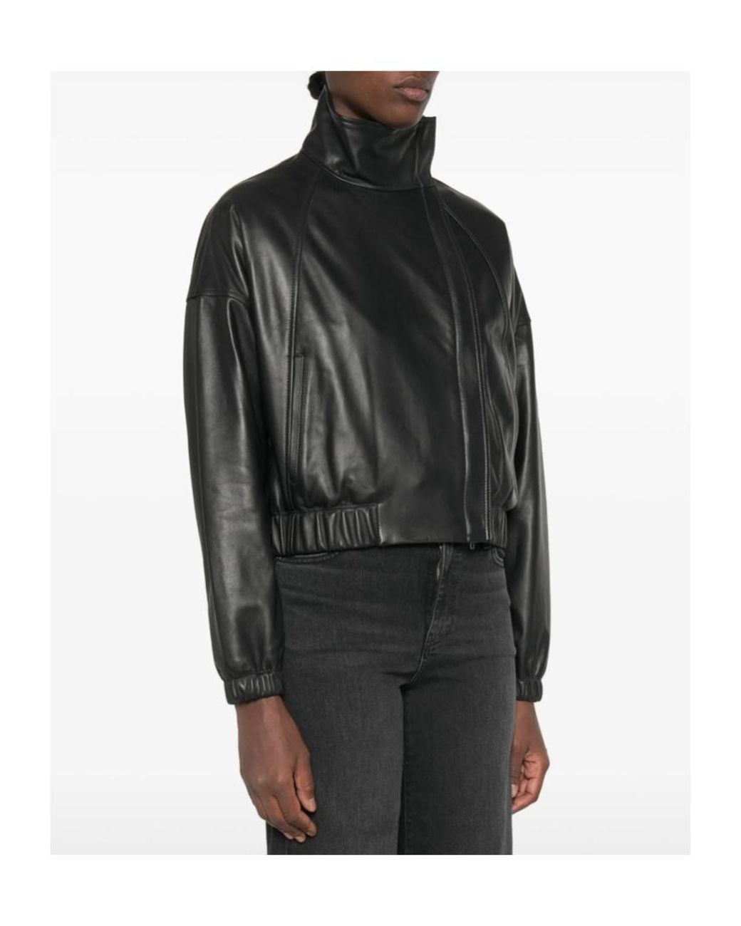 Vince Black Long-Sleeved Casual Jacket