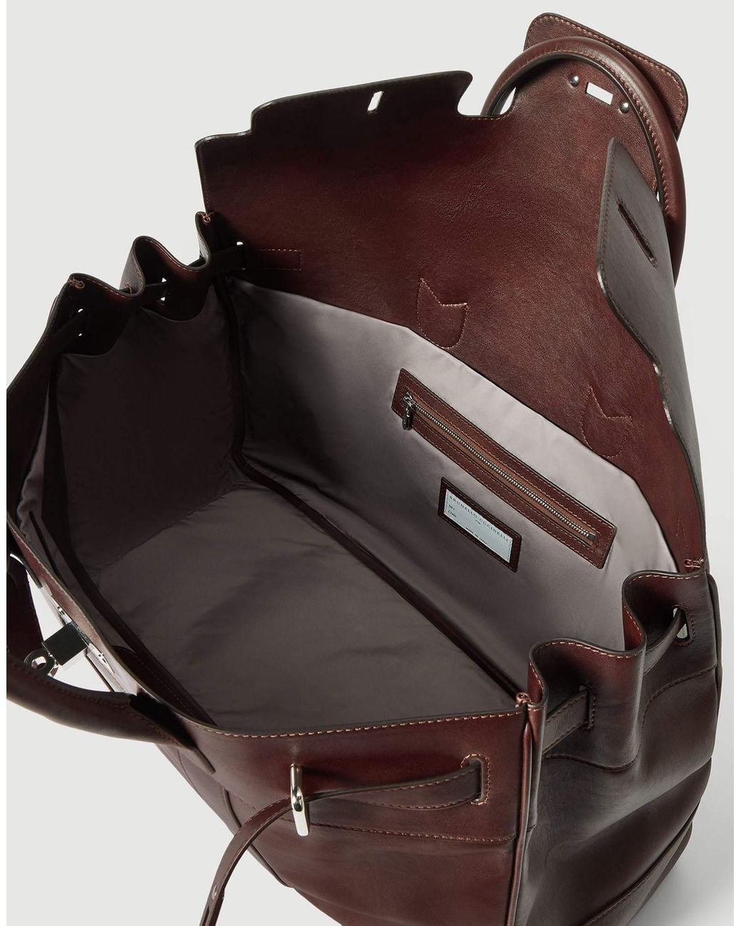Brunello Cucinelli Brown Calfskin Country Bag for men