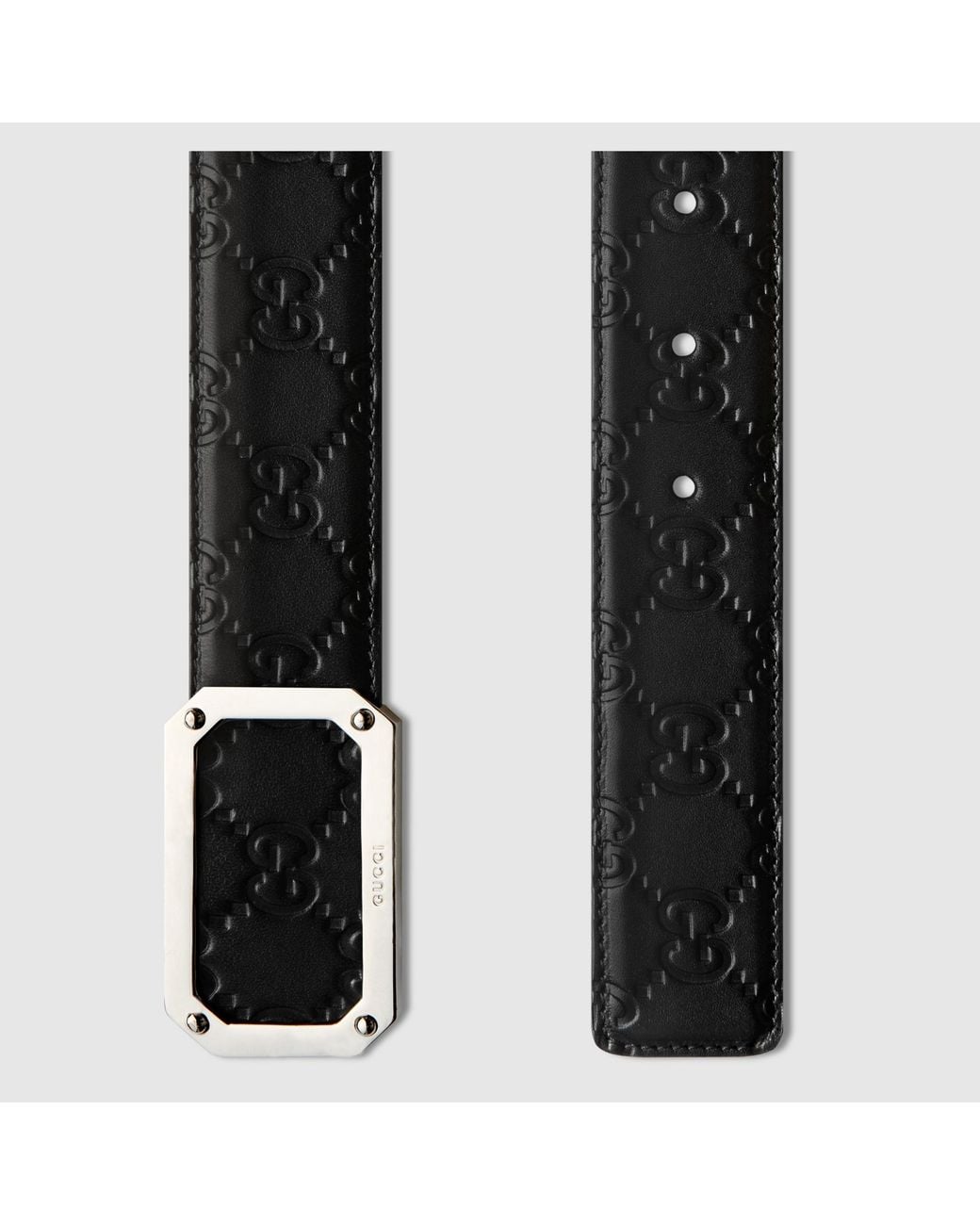 Gucci White Signature Belt for men