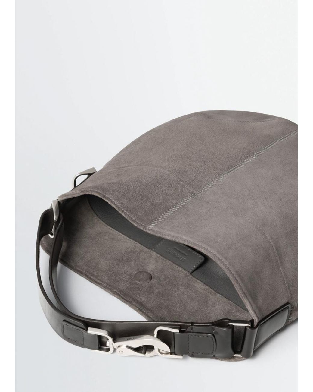 Lemaire Gray Quiver Clip Top Handle Bag