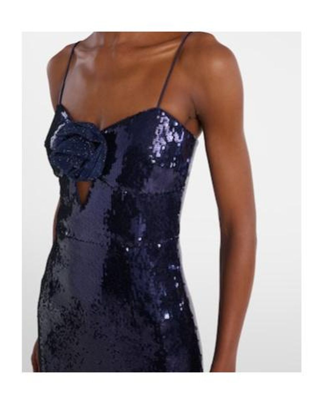 Rebecca Vallance Blue Sequined Gown