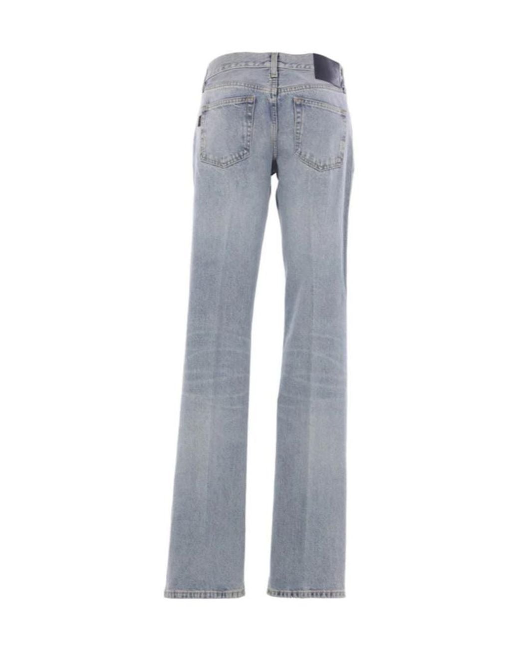 Haikure Blue Carly Logo Patch Straight-Leg Jeans