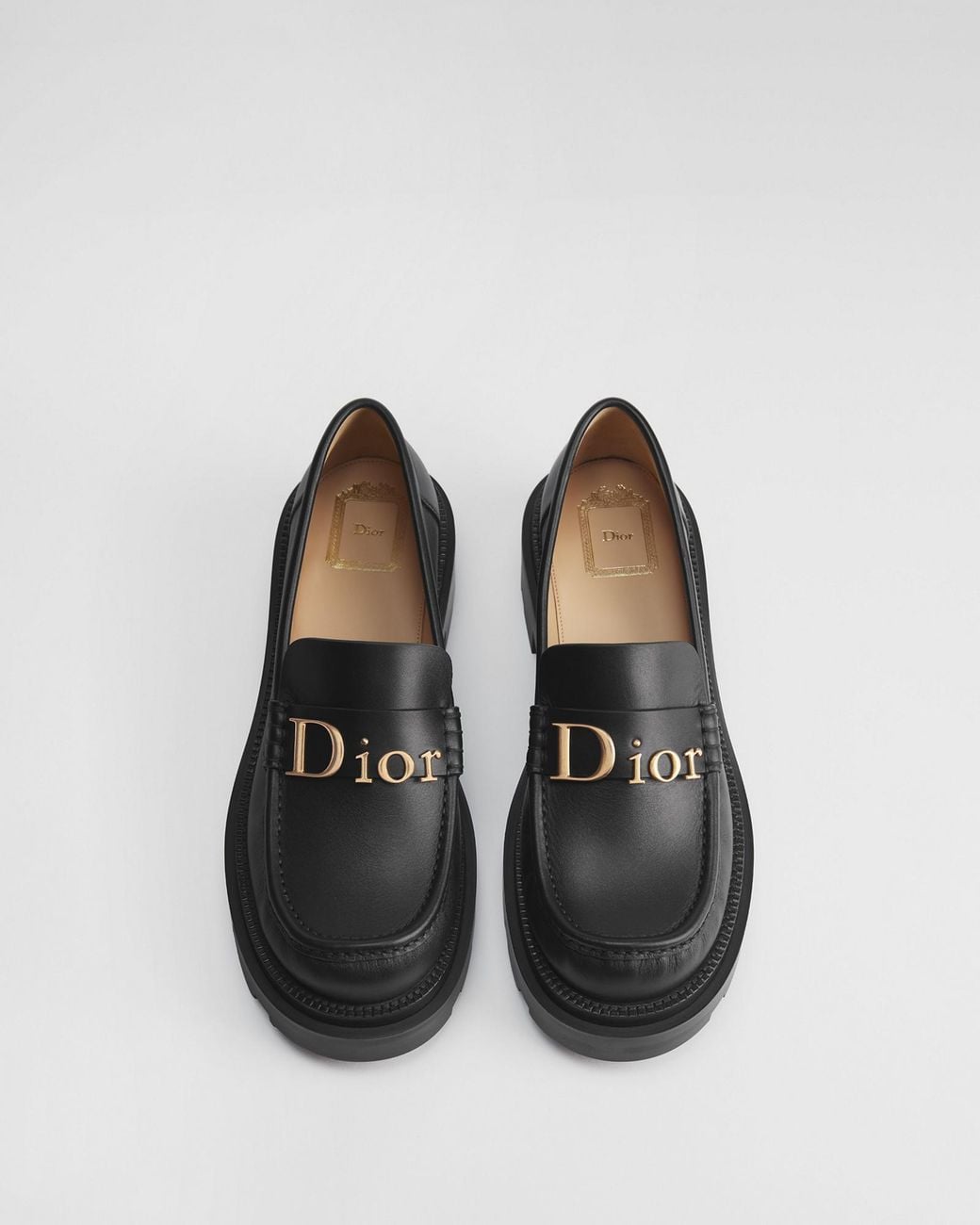 Dior Black Bolt Loafers
