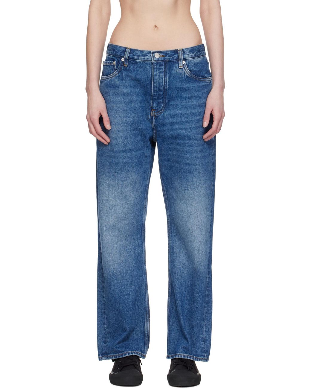 Studio Nicholson Blue Denjo Straight-Leg Jeans