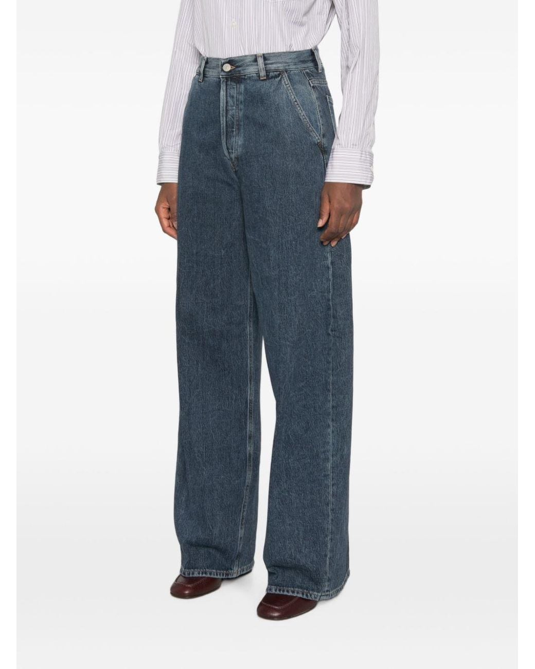 Dondup Blue Alek Wide-Leg Jeans