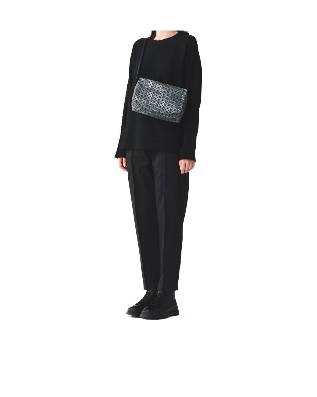 Issey Miyake White Saddle Bag Reflector Shoulder Bag for men