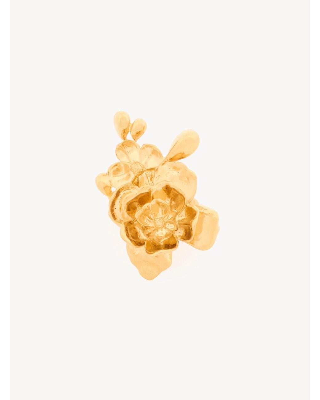 Chloé Metallic Chloé Bouquet Floral Ring