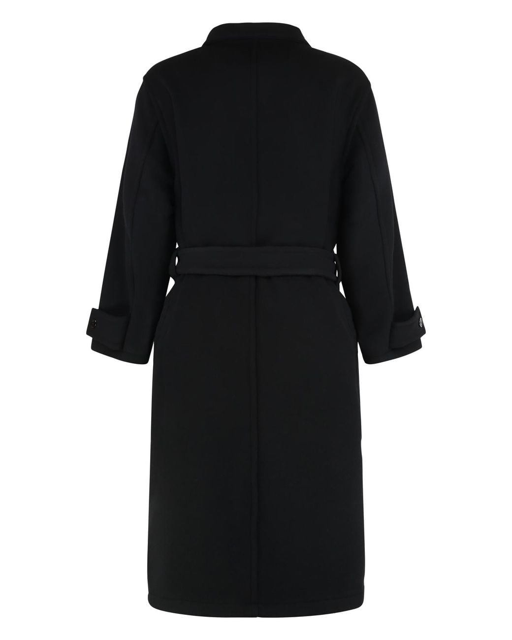 Lemaire Black Wool Coat for men