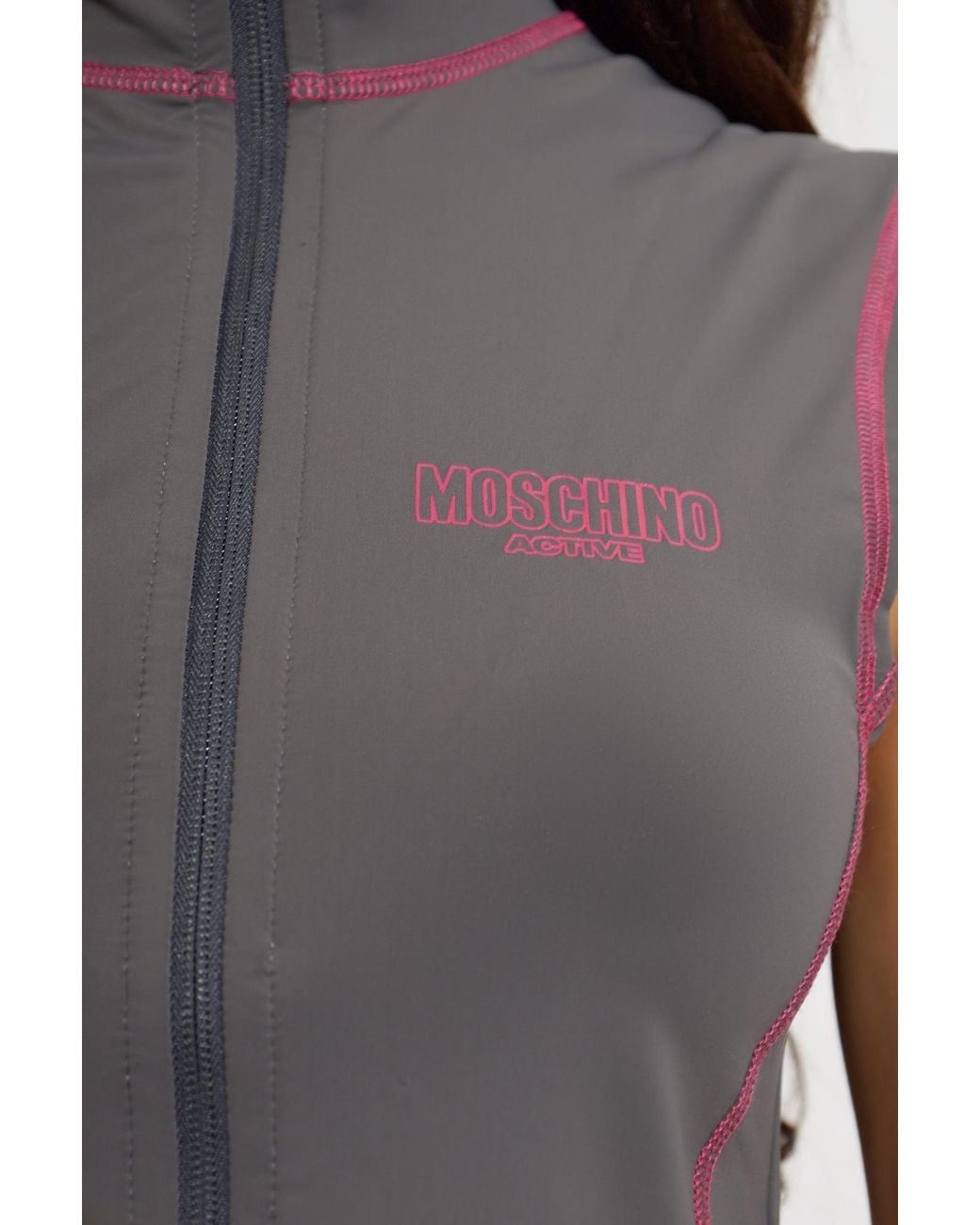 Moschino Gray Active Top