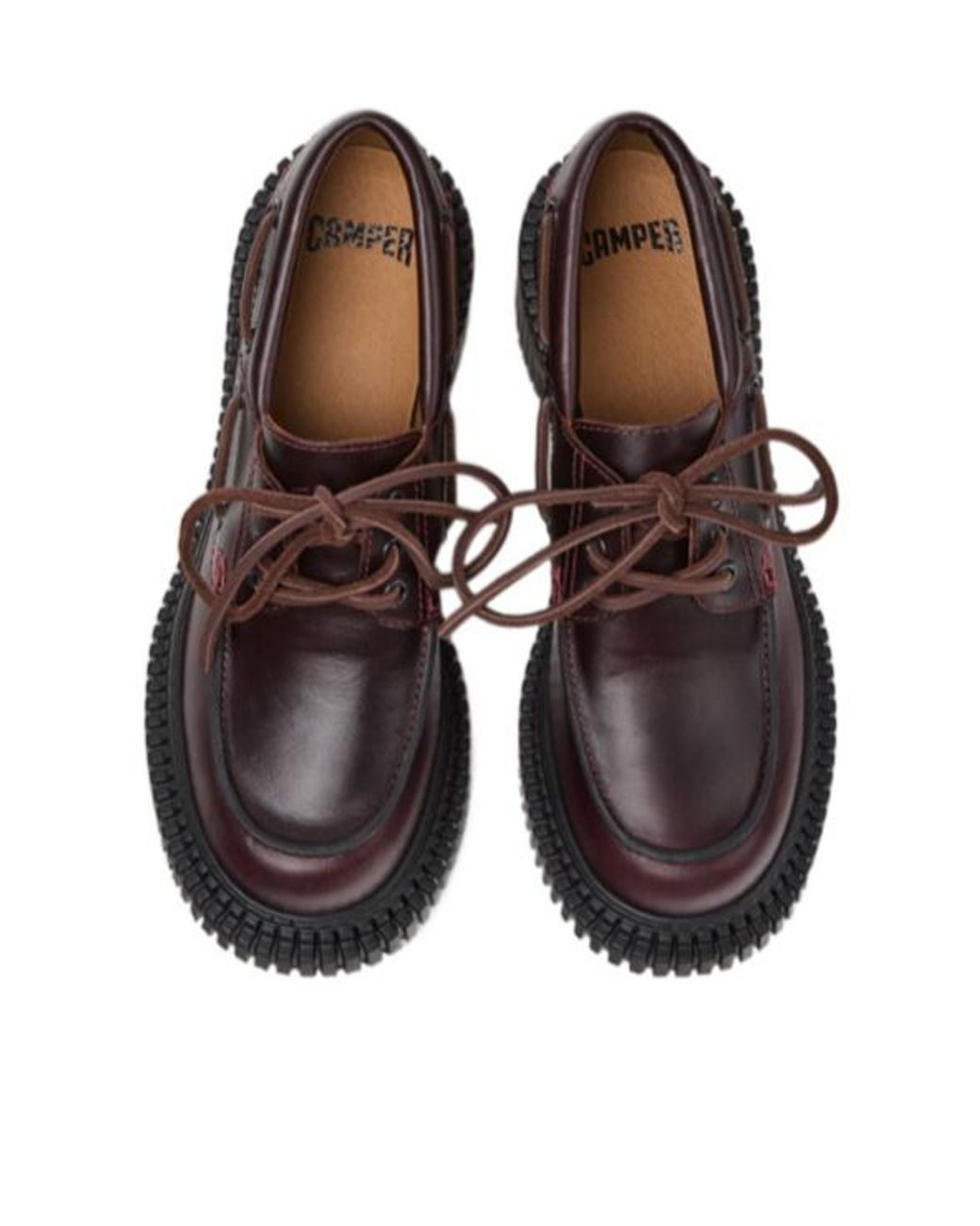 Camper Brown Pix London Platform Flat Shoes