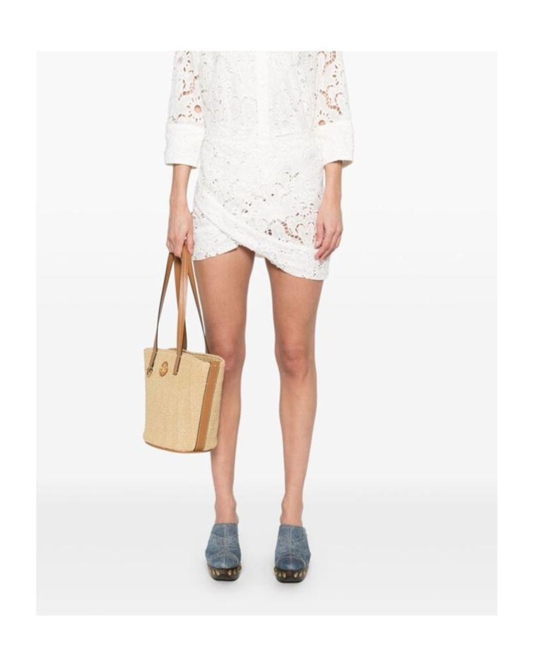 Farm Rio White Self-Lacing Wrap Skirt