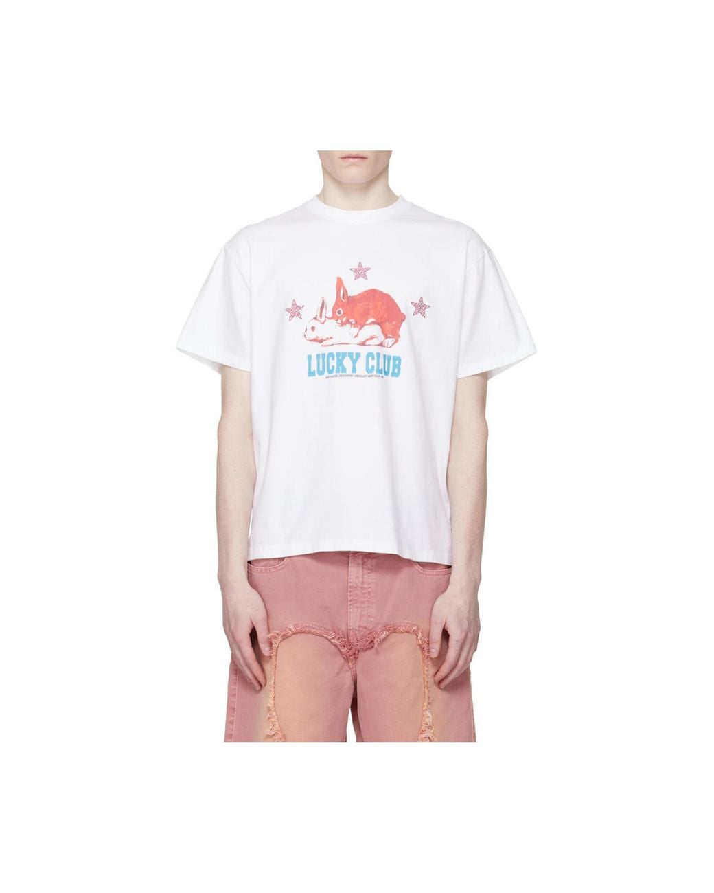Carne Bollente White Lucky Club Graphic-Print T-Shirt