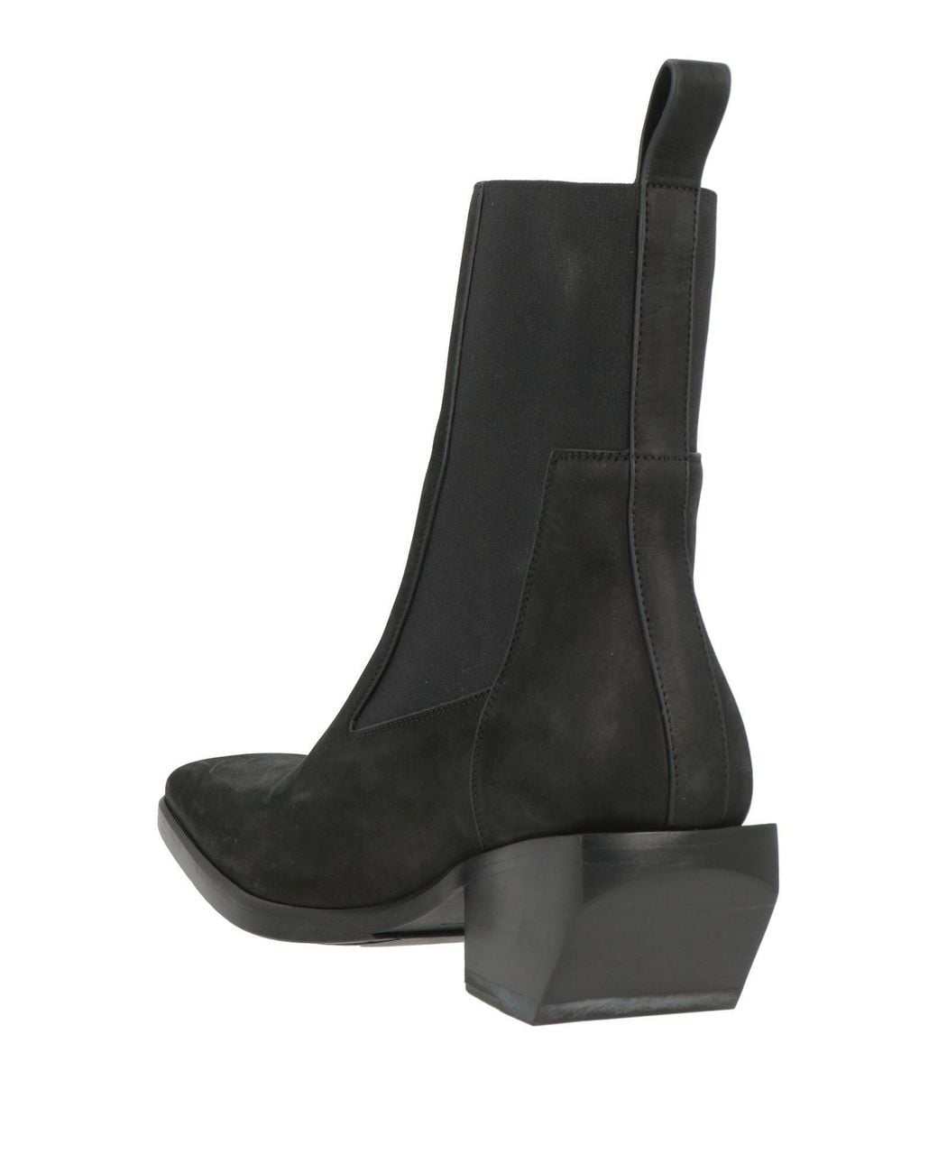 Rick Owens Black Simple Leather Chelsea Boots