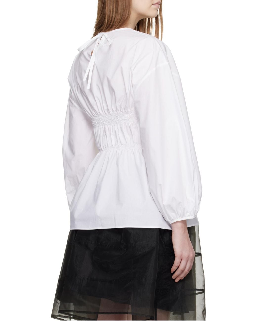 CECILIE BAHNSEN White Long-Sleeved Top