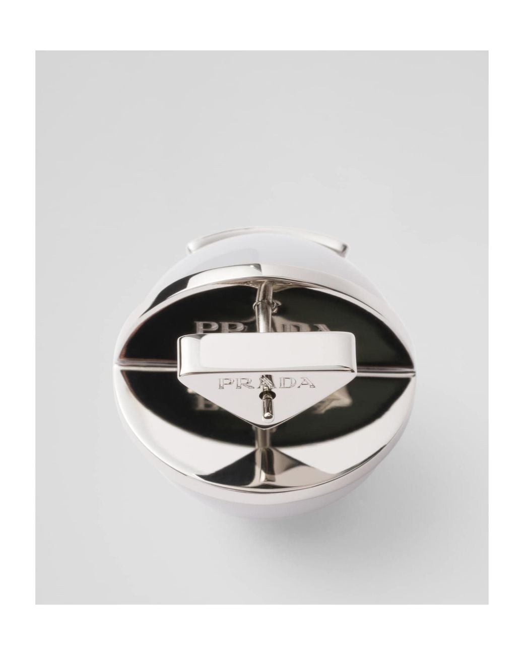 Prada Metallic Metal And Plexiglas Earrings