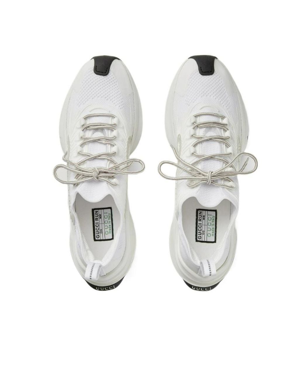 Gucci White Run Lace-Up Sneakers for men