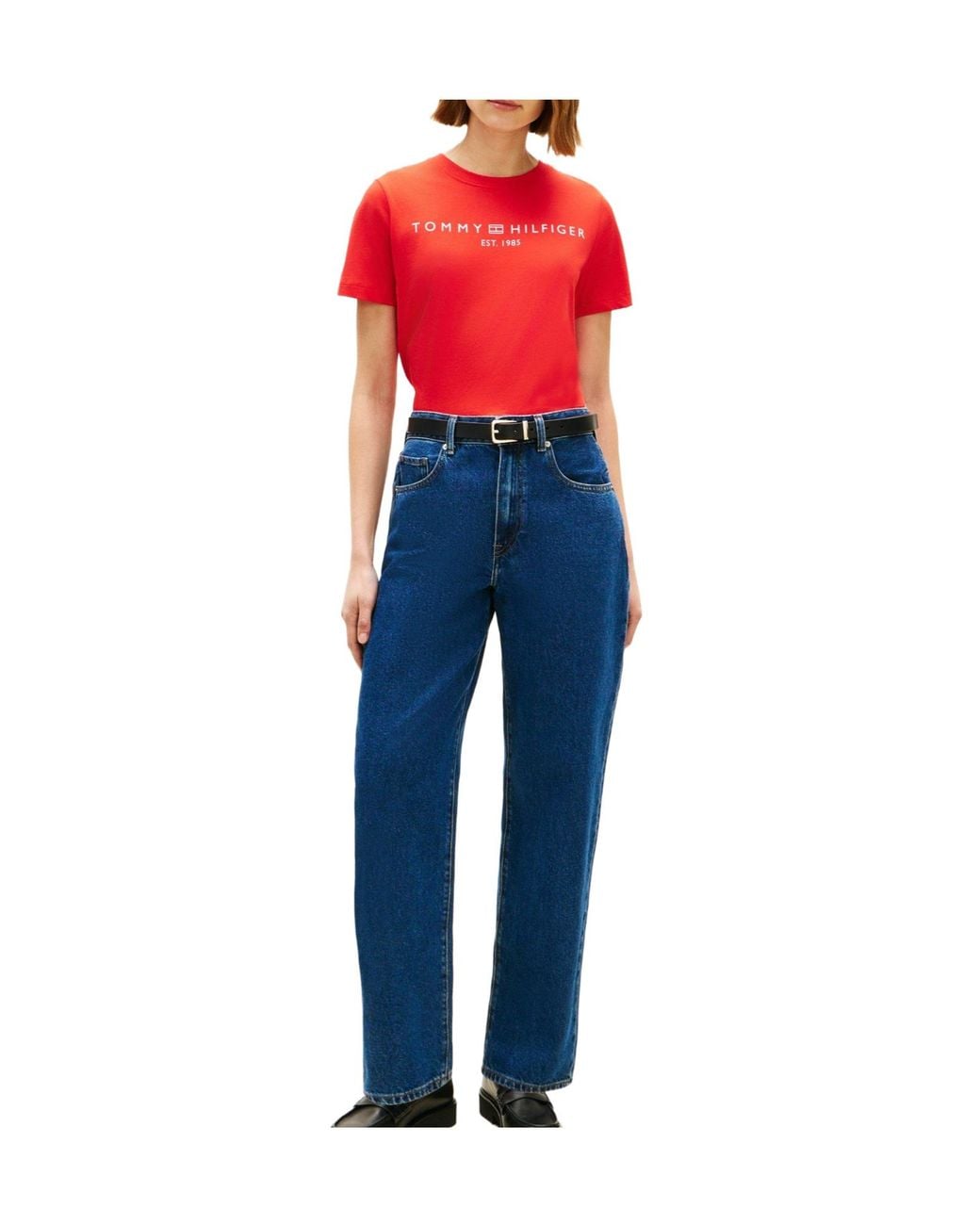 Tommy Hilfiger Red Simple T-Shirt