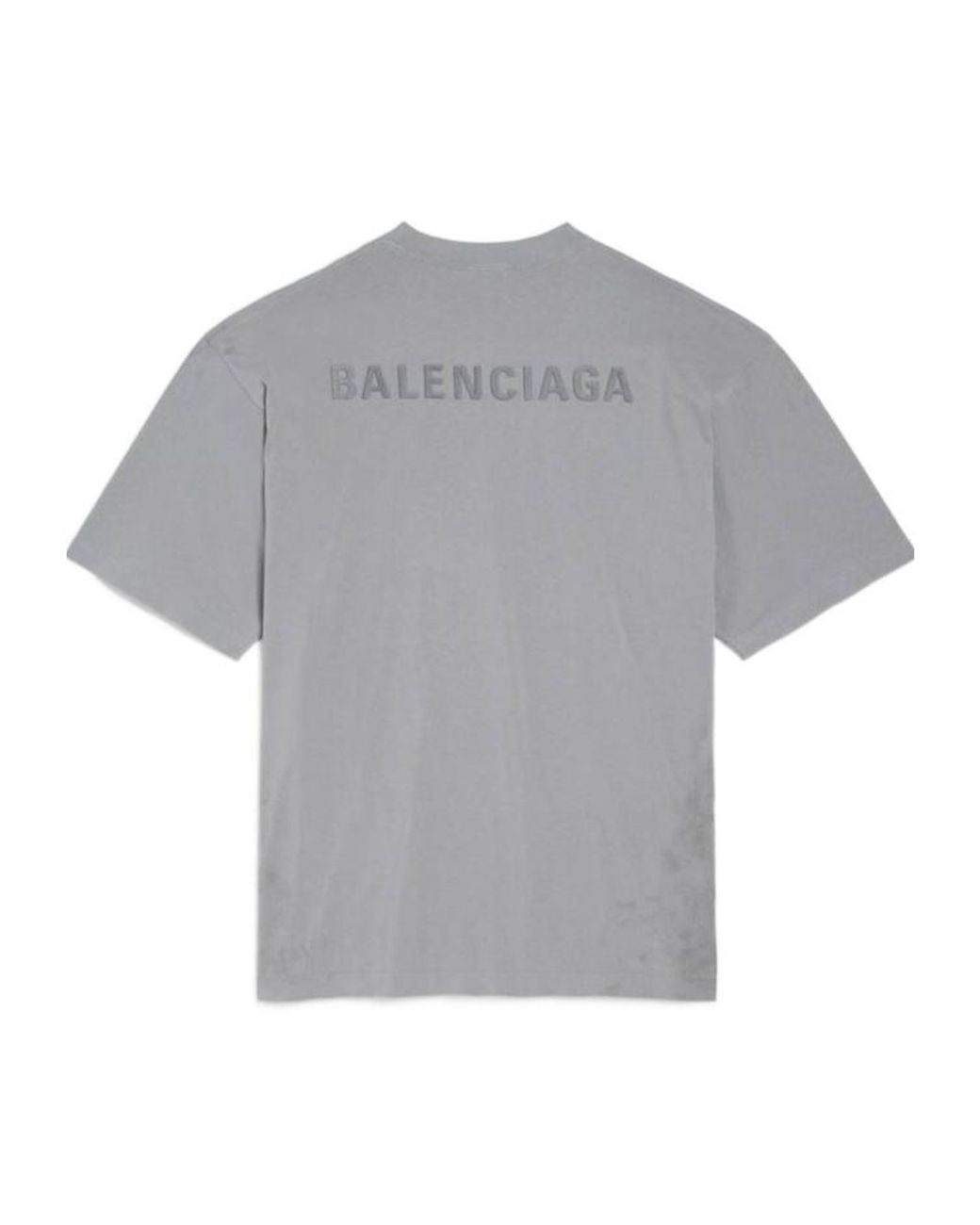 Balenciaga Gray Back Medium Fit T-Shirt for men