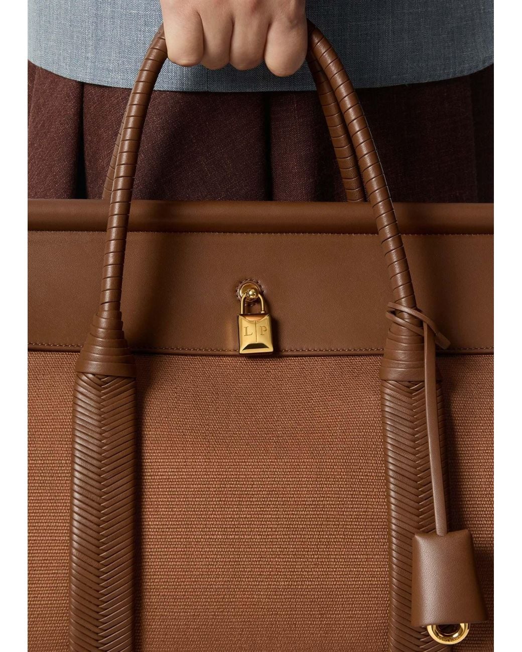 Loro Piana Brown Loom Bag L32 Handbag