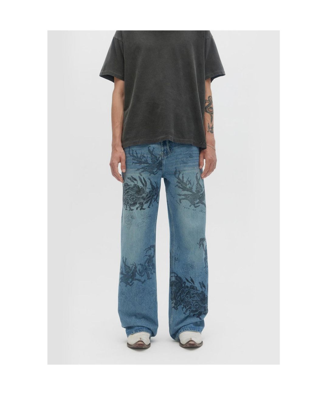 DOMREBEL Blue Hops Jeans for men