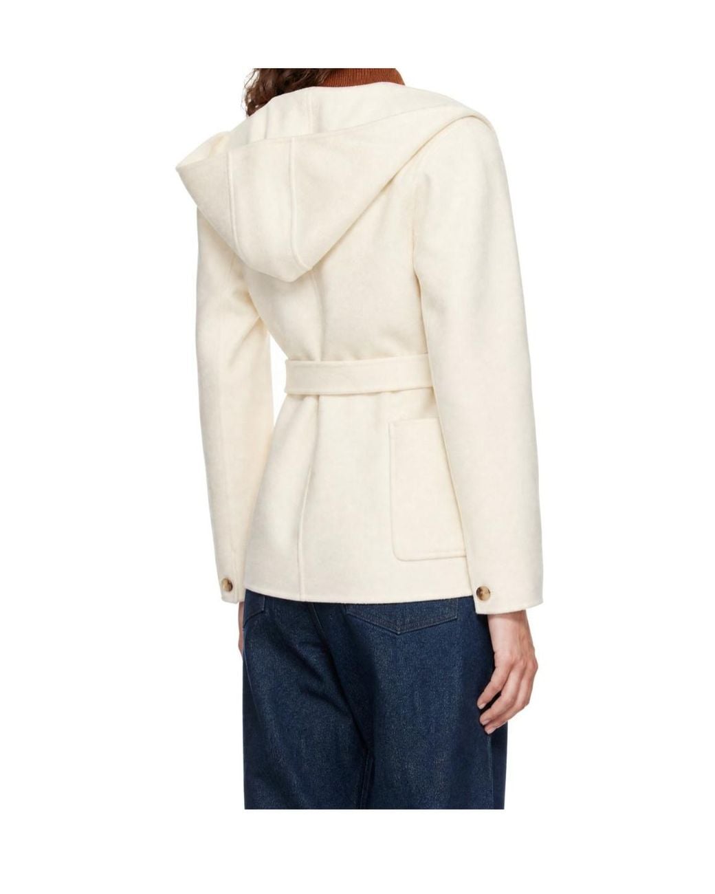 Mackage White Belted Hooded Coat