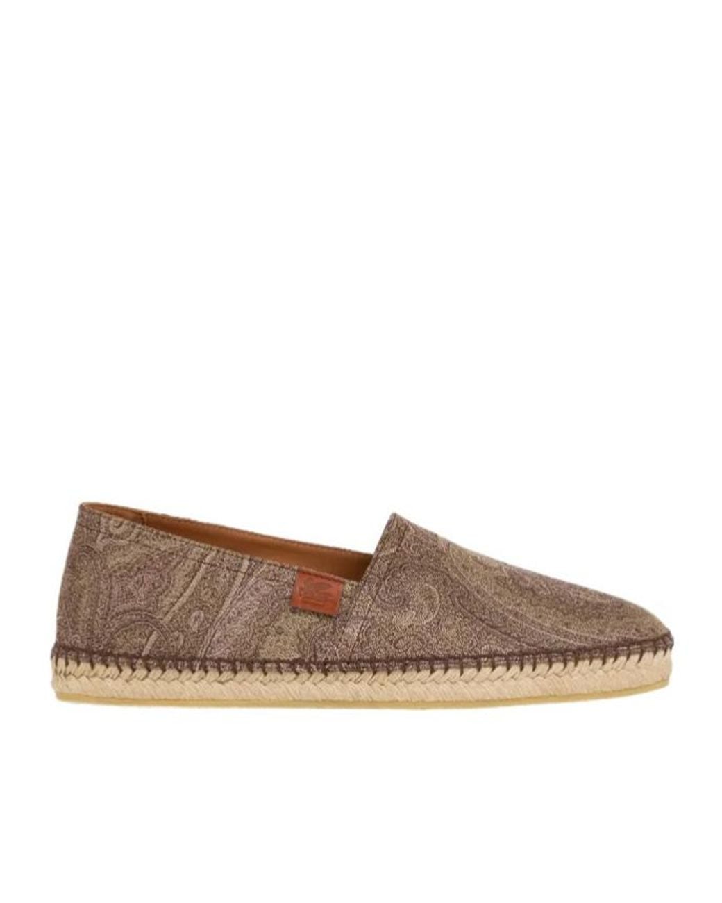 Etro Brown Arnica Jacquard Espadrilles for men