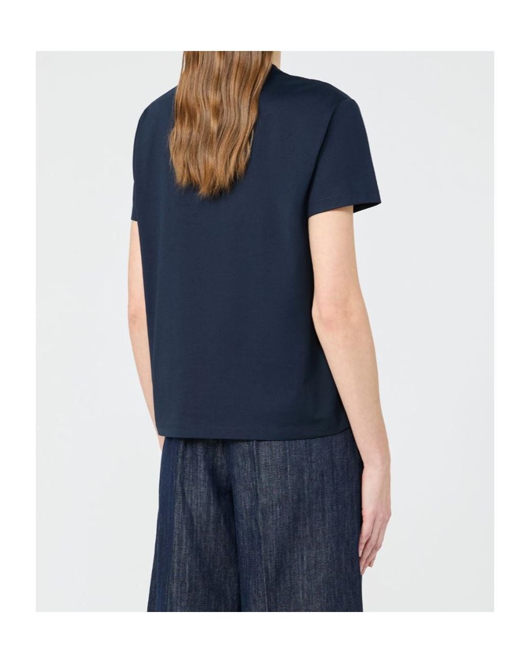Max Mara Blue Edile Logo Printed Crewneck T-Shirt