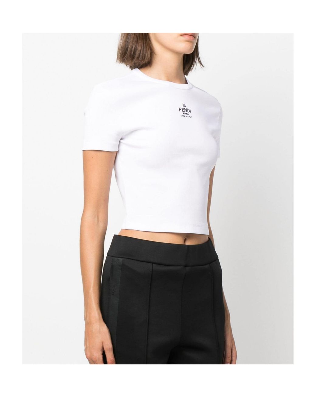 Fendi White Tops With Logo