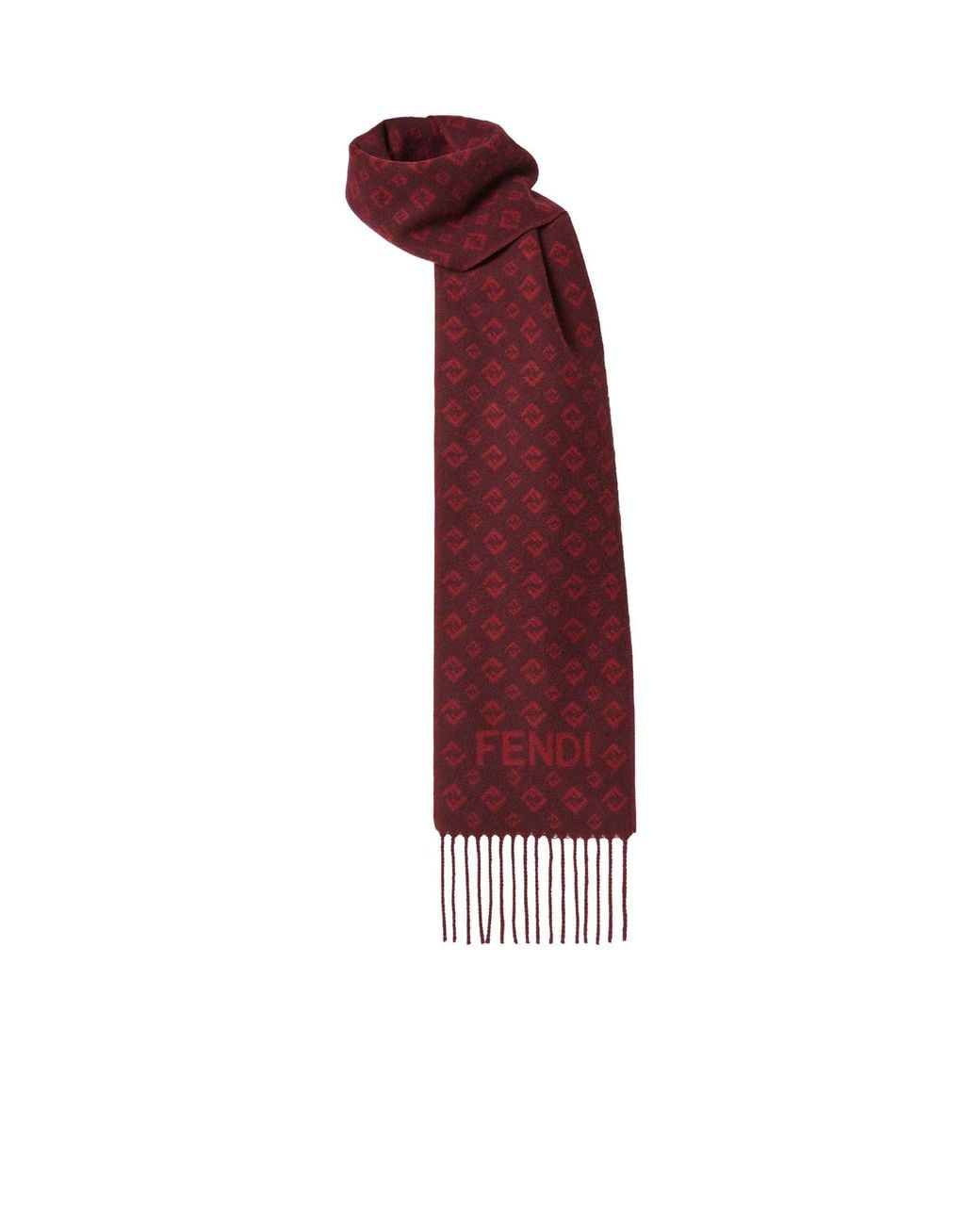Fendi Red Ff Scarf