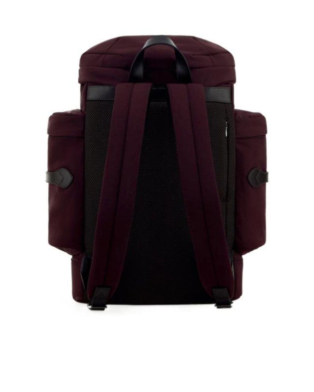 Emporio Armani Purple Buckled Logo Backpack for men