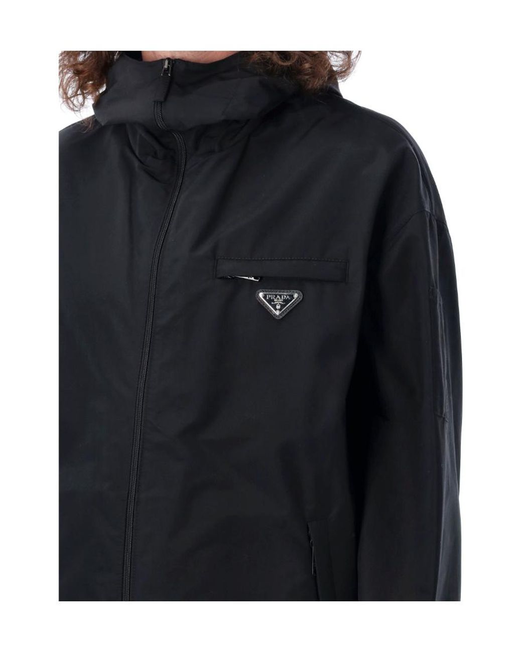 Prada Blue Zipper Casual Jacket for men