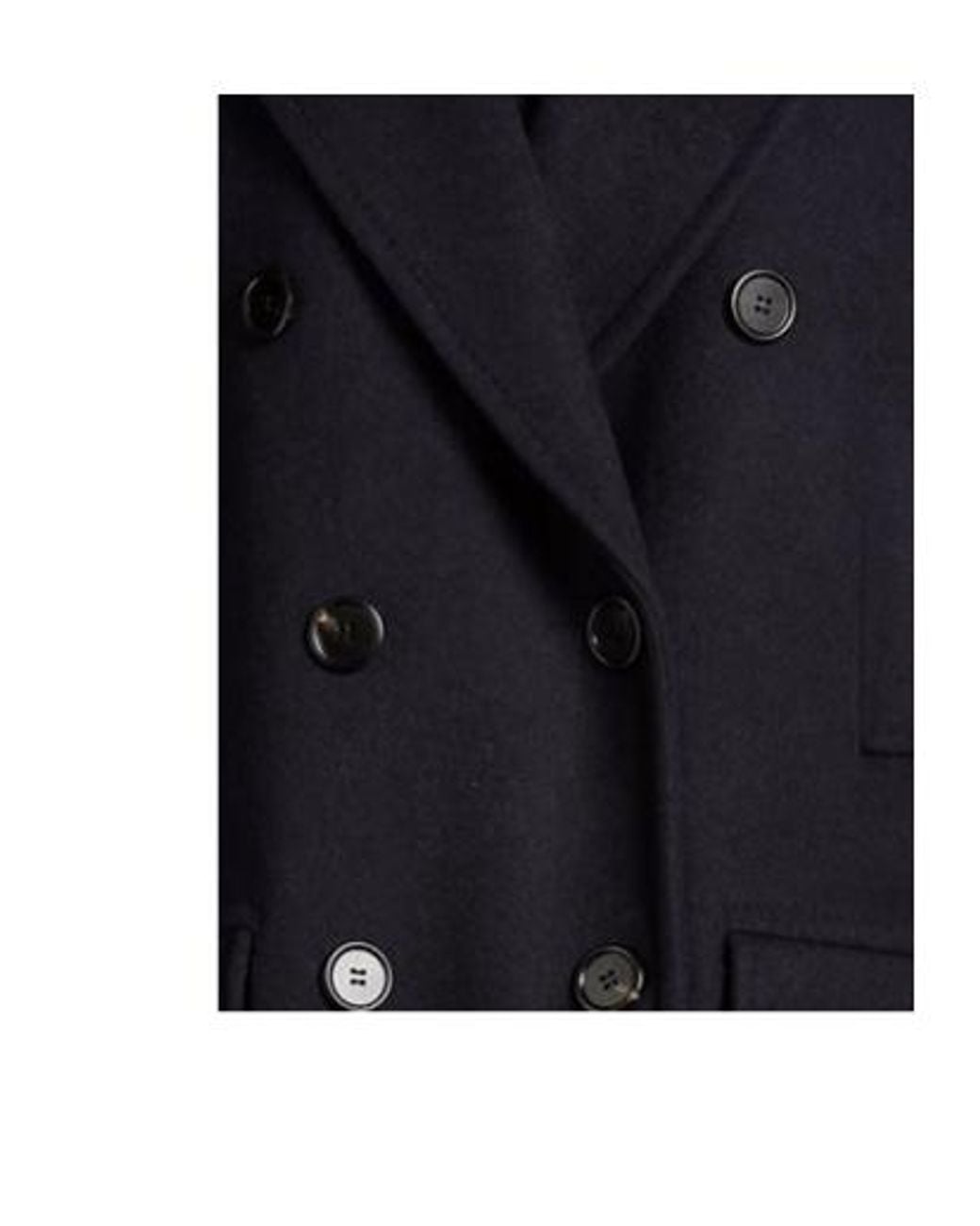 Max Mara Blue Stylish Minimalist Double-Breasted Coat