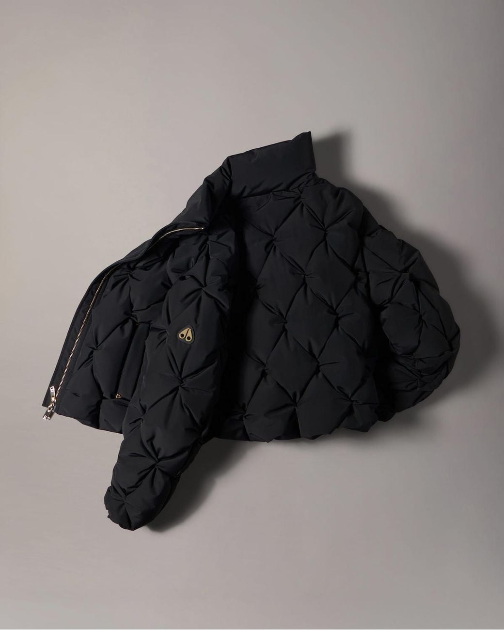 Moose Knuckles Black Glint Tufted Down Puffer