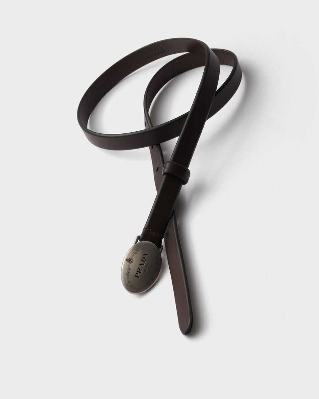 Prada White Leather Belt