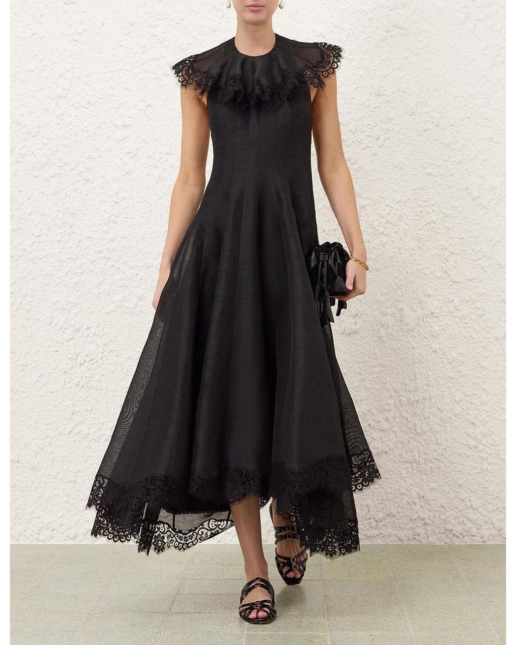 Zimmermann Black Ascent Flutter Gown