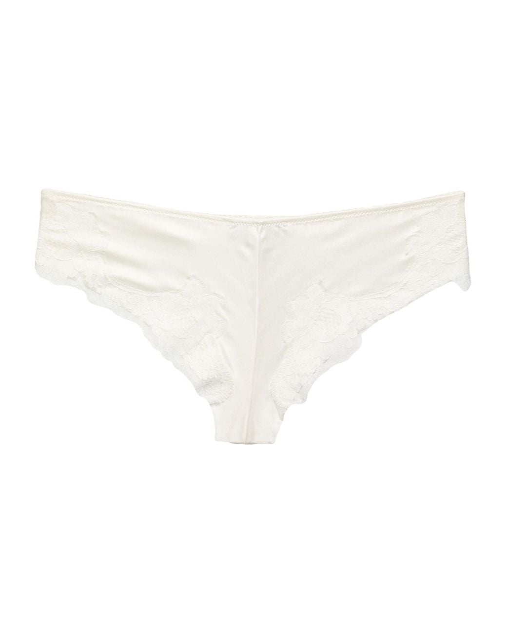 Dolce & Gabbana White Plain Satin Panties