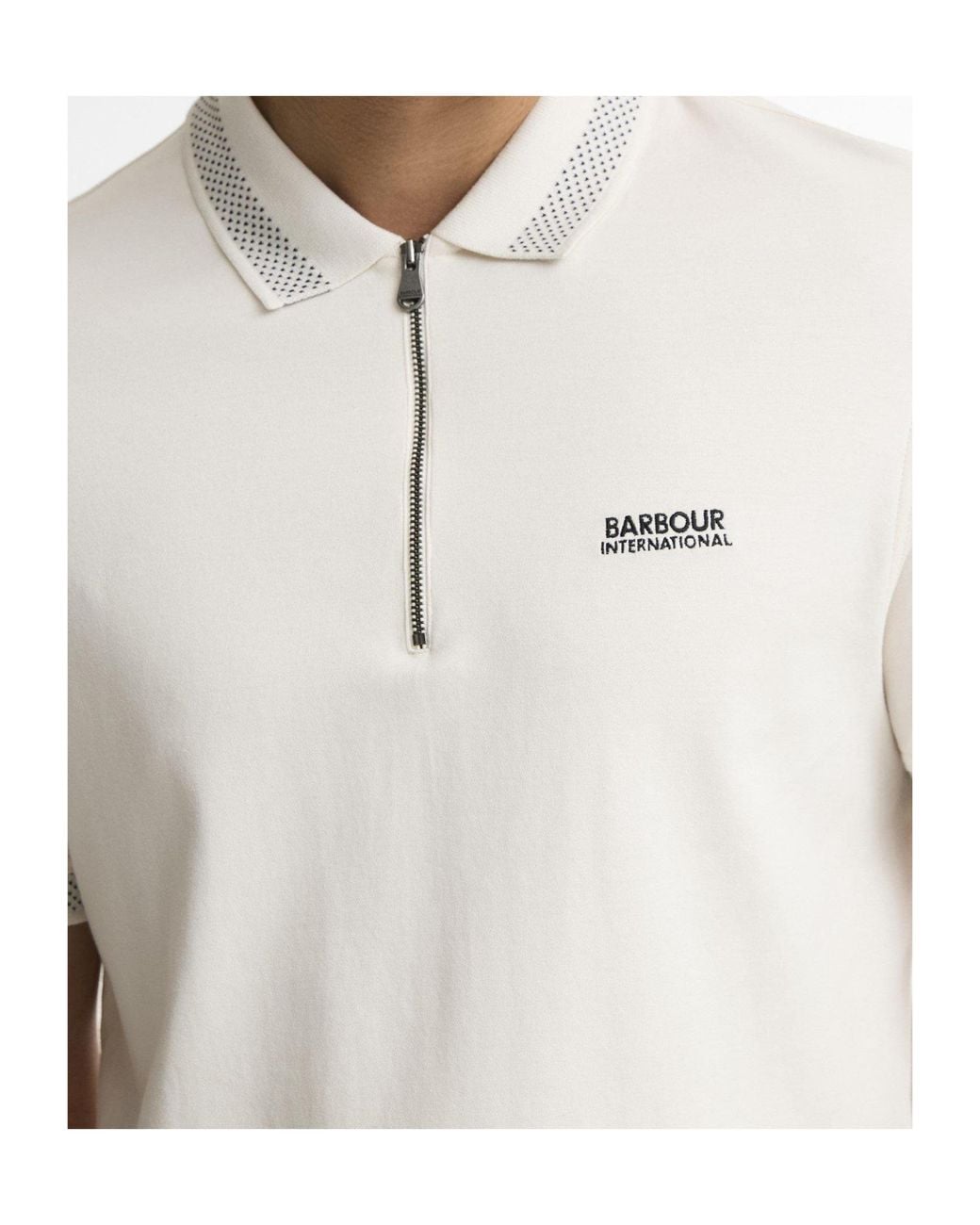 Barbour White Short-Sleeved Polo Shirt for men