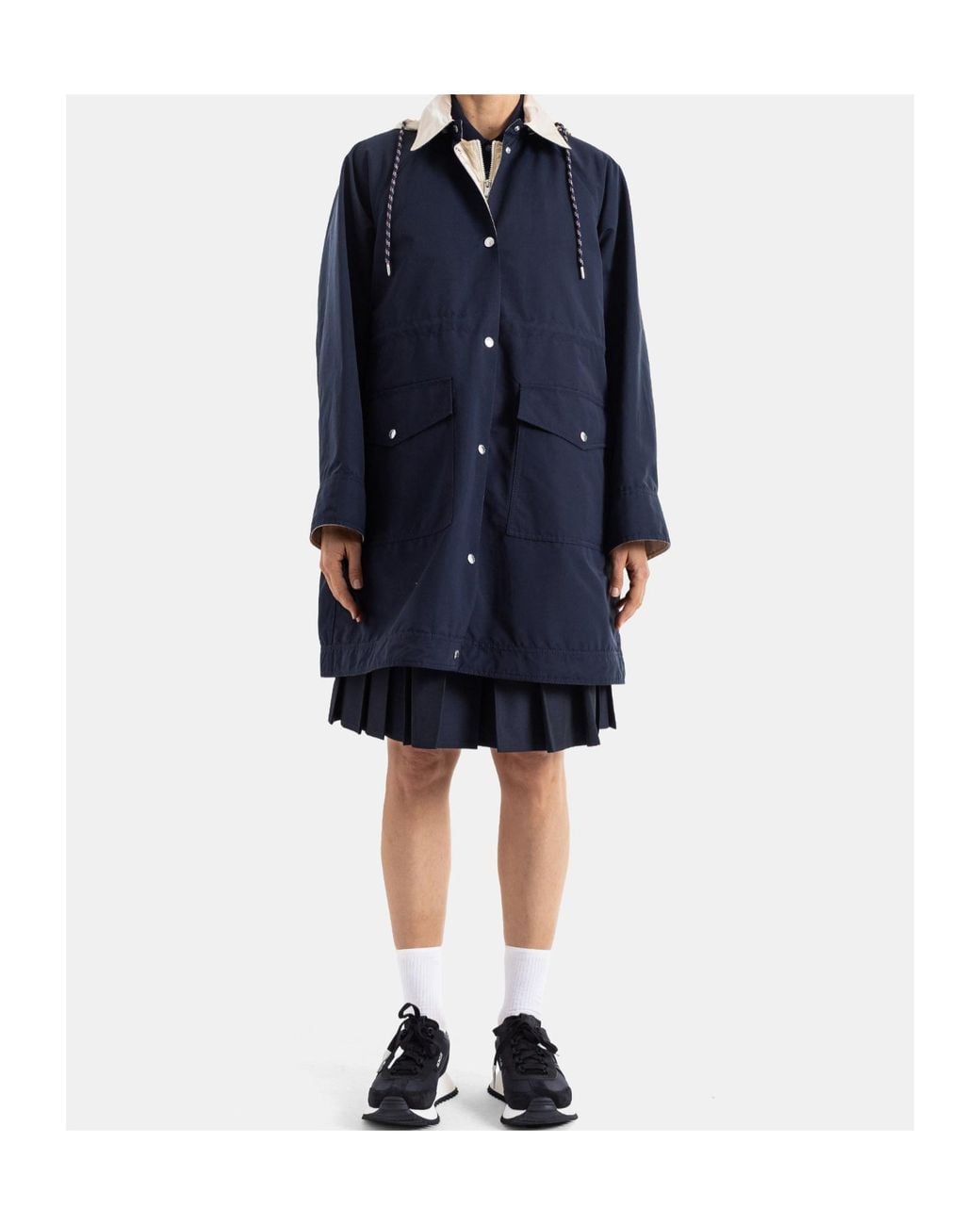 Moncler Blue 3-In- Long Down Jacket