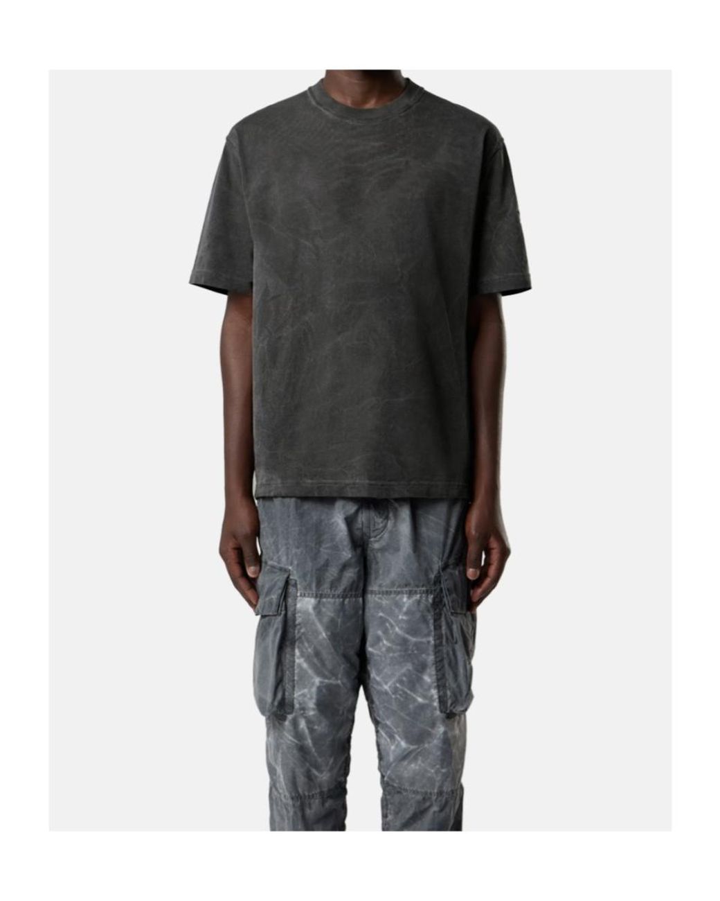 Stone Island Black Embroidered Logo Crewneck T-Shirt for men