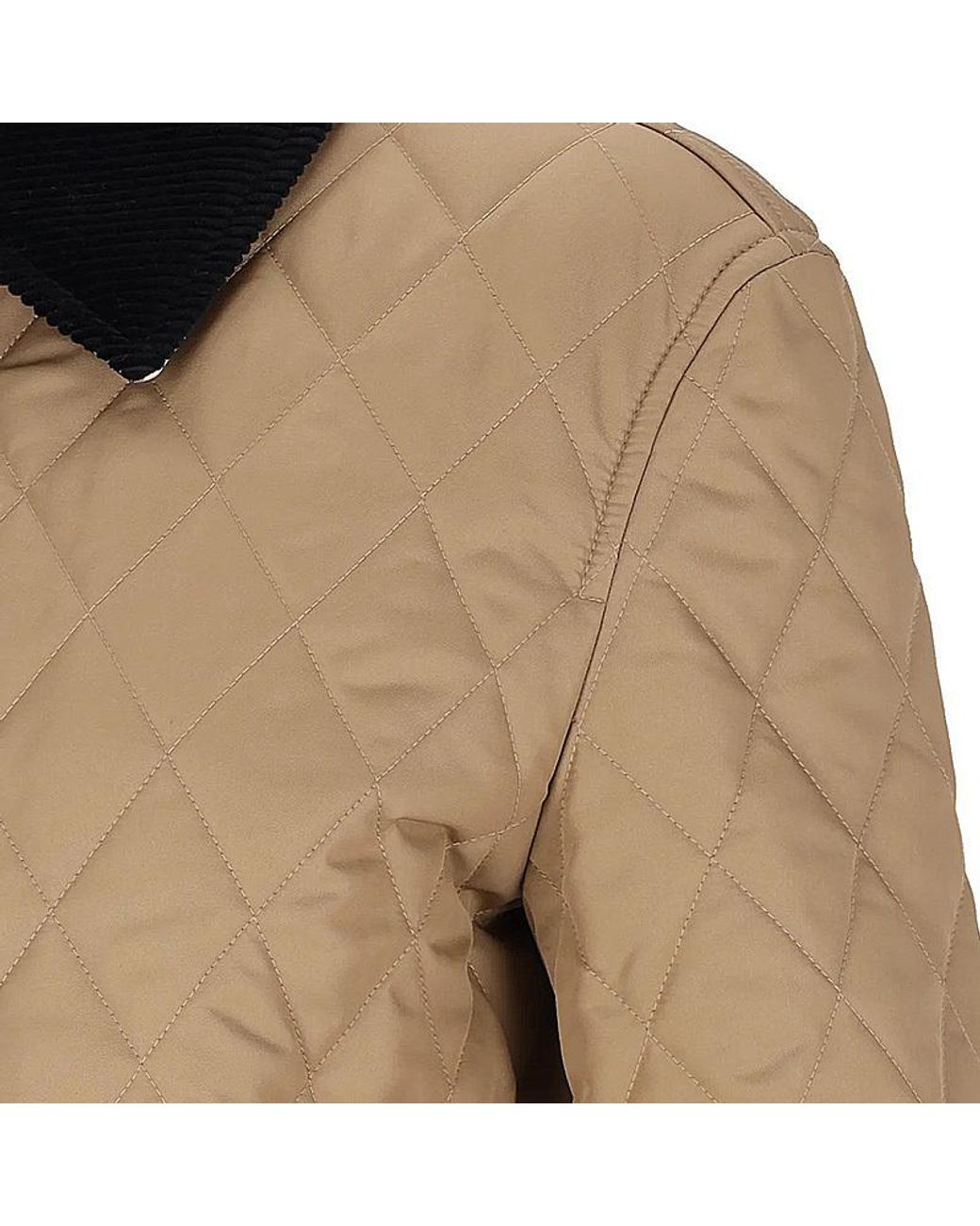 Burberry Natural Long Sleeved Quilted Jacket