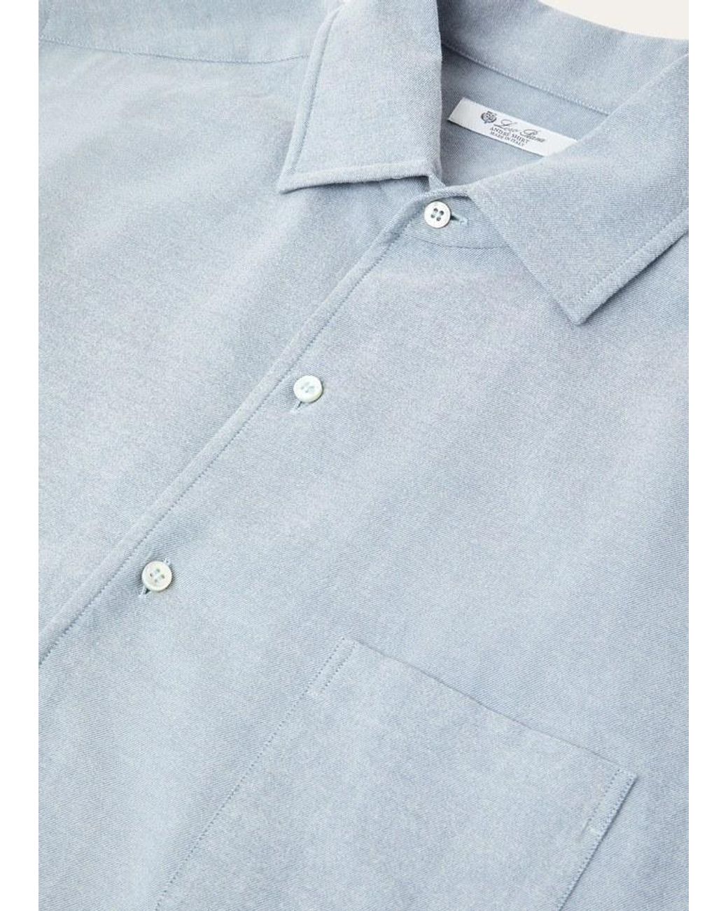 Loro Piana Blue André Button-Up Shirt for men