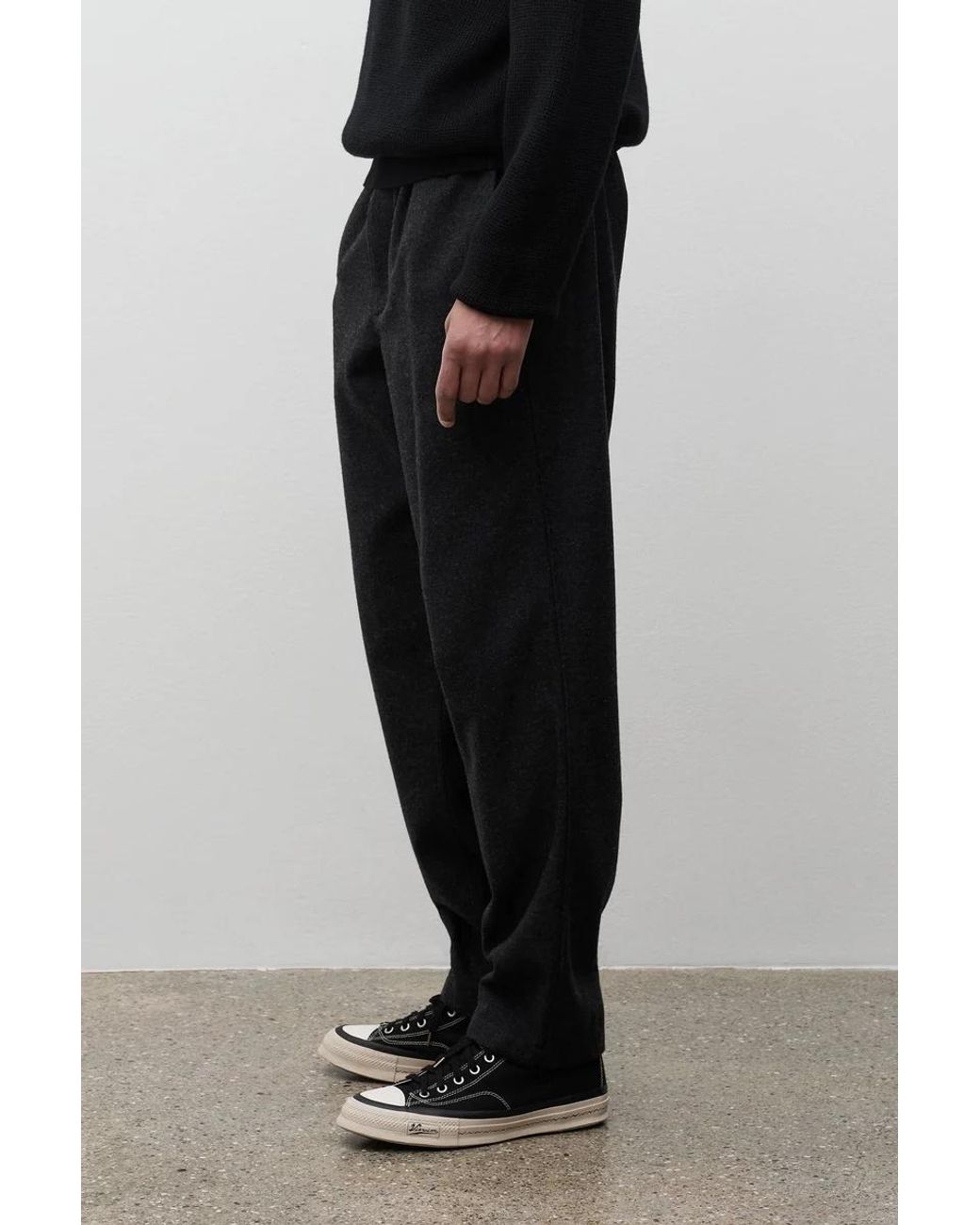 Norse Projects Black Trysil Regular Wool Pants for men