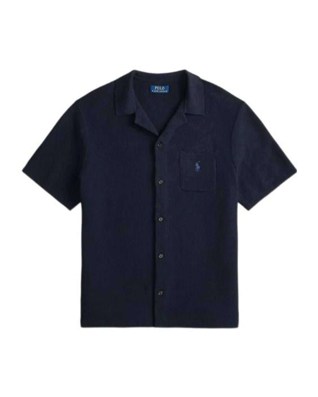 Polo Ralph Lauren Blue Logo-Embroidered Button-Up Shirt for men