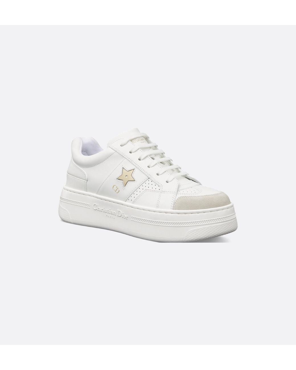 Dior White Round Toe Low-Top Casual Shoes