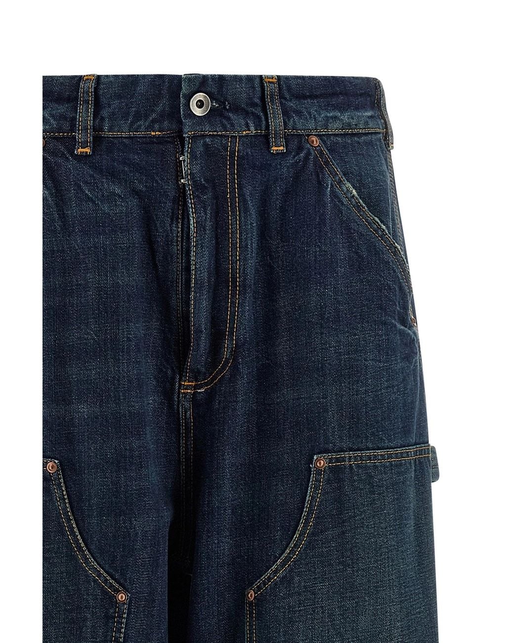 Maison Margiela Blue Four Stitches Workwear Jeans