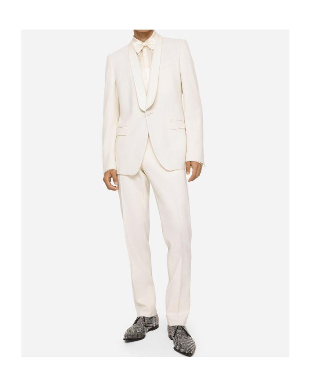 Dolce & Gabbana White Single-Breasted Sicilia Fit Jacket for men