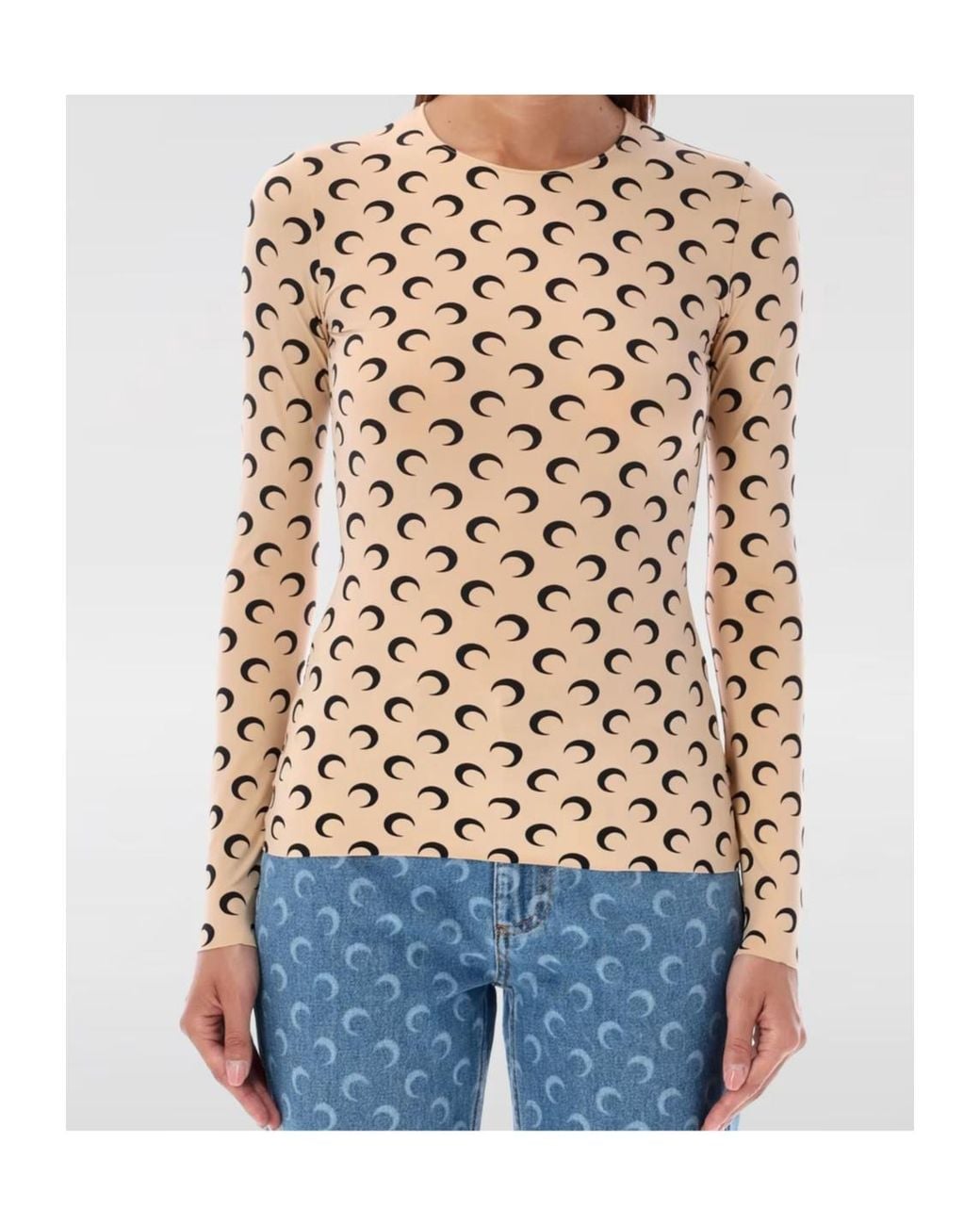 MARINE SERRE Multicolor Printed Crew-Neck T-Shirt